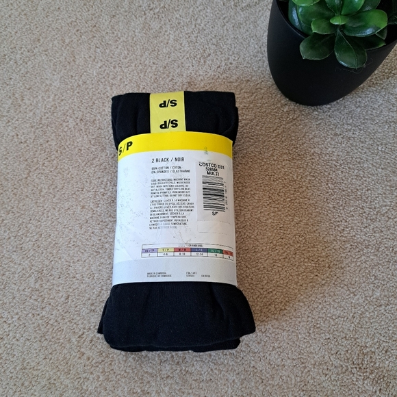 New! Nicole Miller Leggings 2 Pack Size Small Black Stretch Pants Cotton - Picture 8 of 10